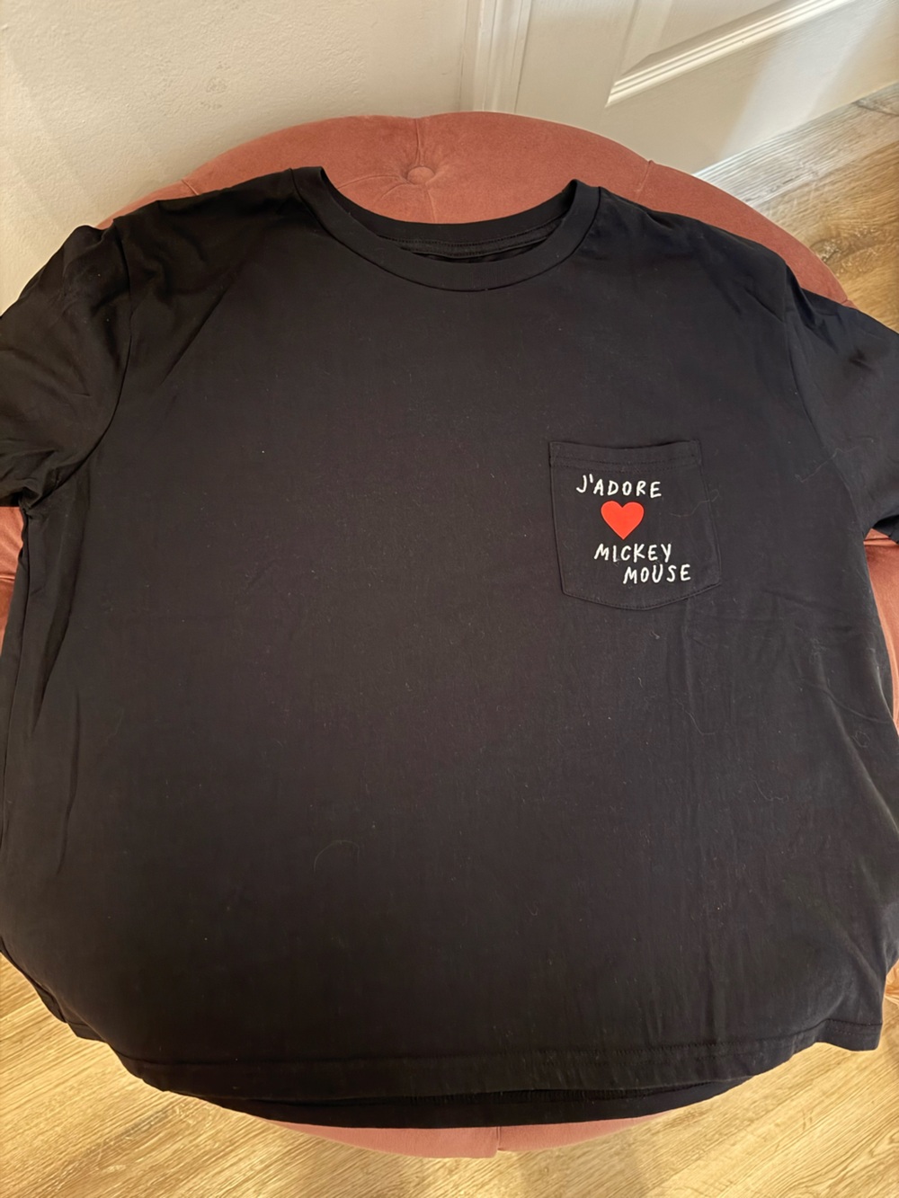 Disney Black Graphic Logo Tee with White Print